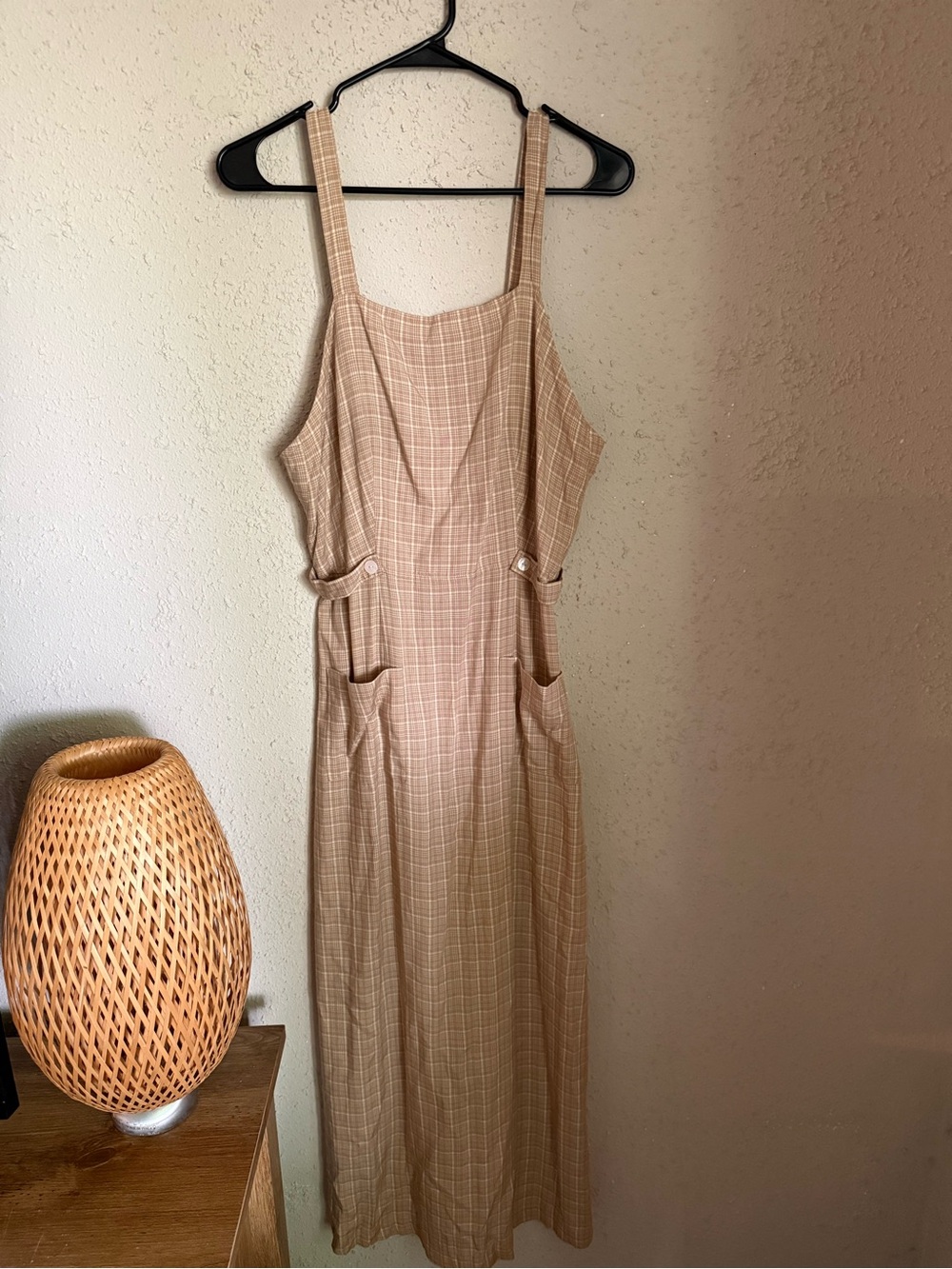 Woolrich Midi Beige Plaid Dress